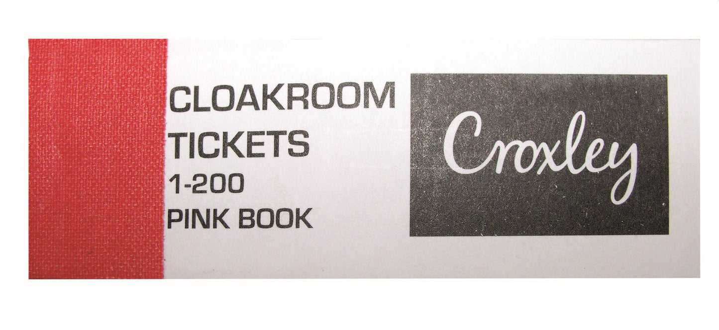 CROXLEY Cloakroom Tickets 1-200 Pink