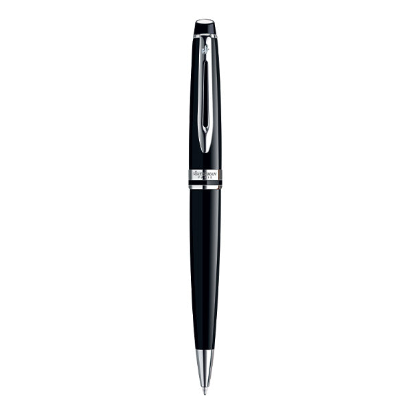 WATERMAN Expert  Ballpoint Pen - Lacquer Black Chrome Trim