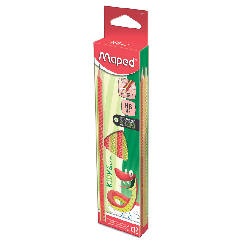 MAPED Graphite Triangular HB Pencil Kidy Learn - Each