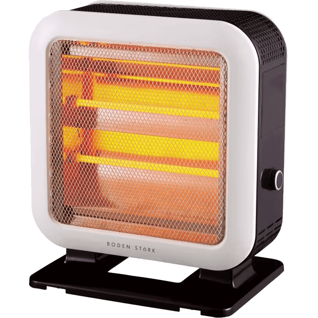 Boden Stark Double Sided Bar Heater with mesh front and heating elements, ideal for efficient home heating.