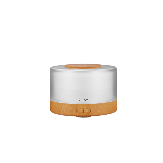 Zen Tranquillity Diffuser in light wood design for serene home ambiance and aromatherapy.