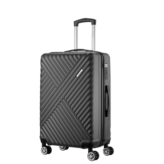 Travelwize Astra ABS 77cm 4-Wheels Spinner Luggage Black