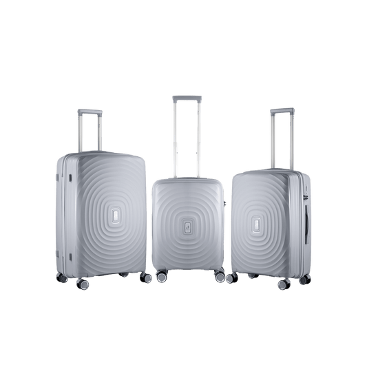 Travelwize Ripple PP 4-Wheel Spinner 55cm Luggage Platinum