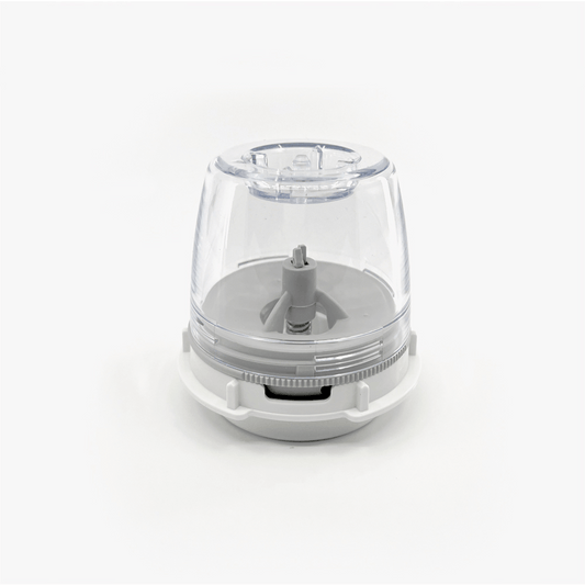 FinaPod Pro Plus product image showcasing a sleek, transparent container with a gray base and blending component.