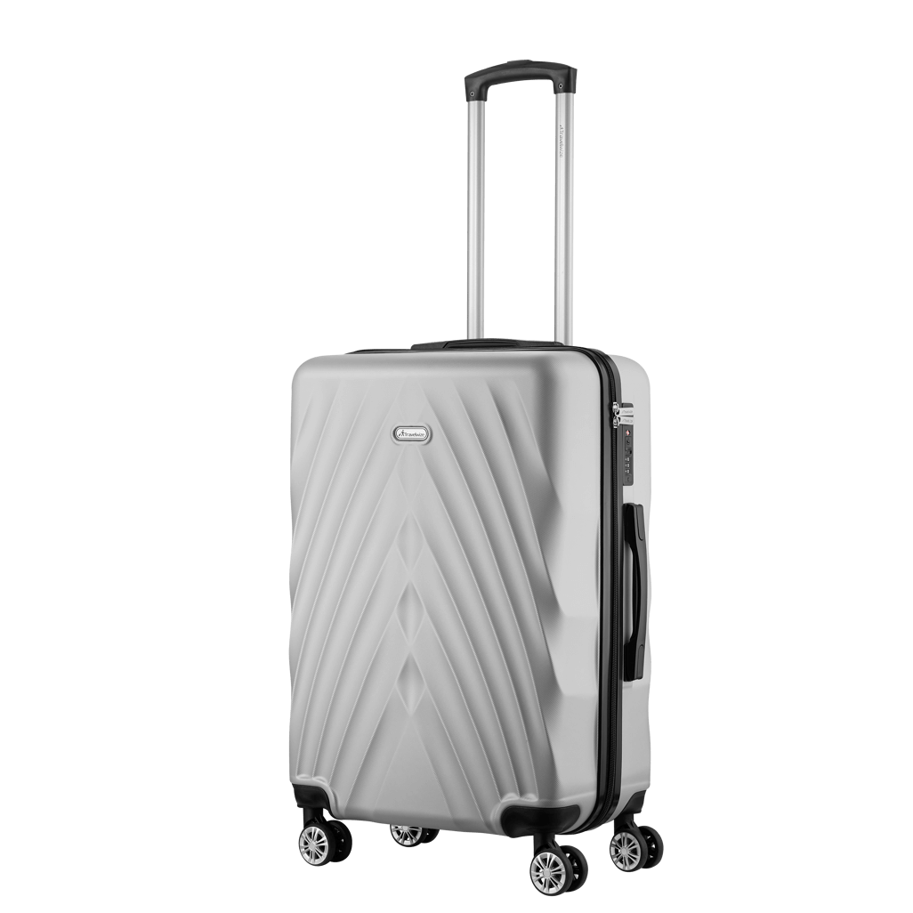 Travelwize Terra ABS 67cm 4-Wheels Spinner Luggage Silver