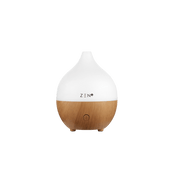 Zen Serenity Diffuser in white and wood, perfect for creating a calming atmosphere at home or office.