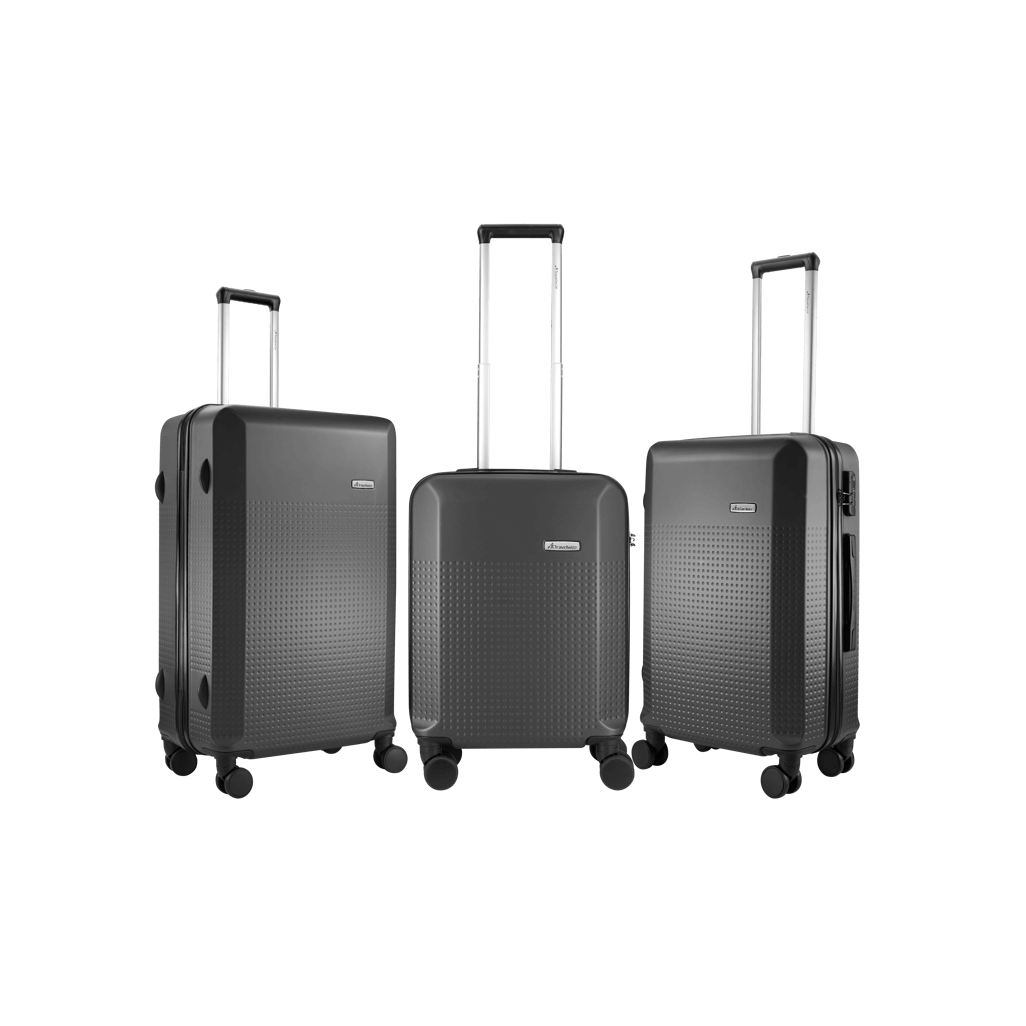 Travelwize Cyclone ABS 4-Wheel Spinner 3pc Luggage Set Granite