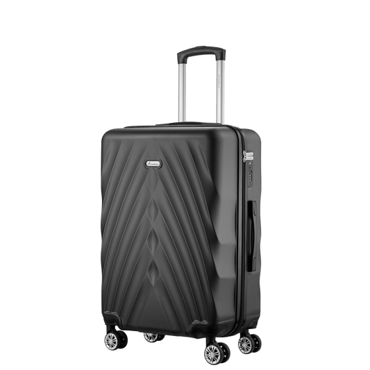 Travelwize Terra ABS 77cm 4-Wheels Spinner Luggage Black