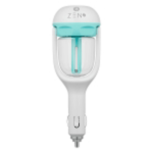 ZEN Serenity Mini Car Diffuser in blue, compact design for aroma in your vehicle, promoting relaxation and calmness.