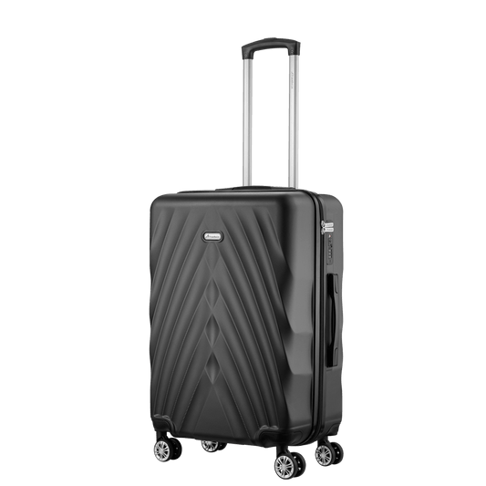Travelwize Terra ABS 67cm 4-Wheels Spinner Luggage Black