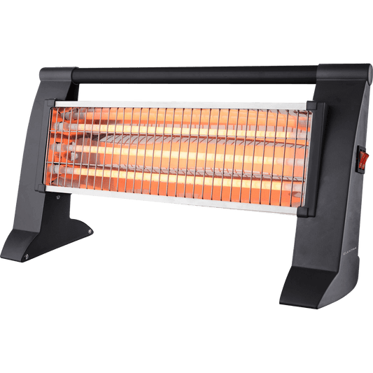 Elektra 3 Bar Heater, compact and lightweight, perfect for small spaces with safety tip-over switch and carry handle.