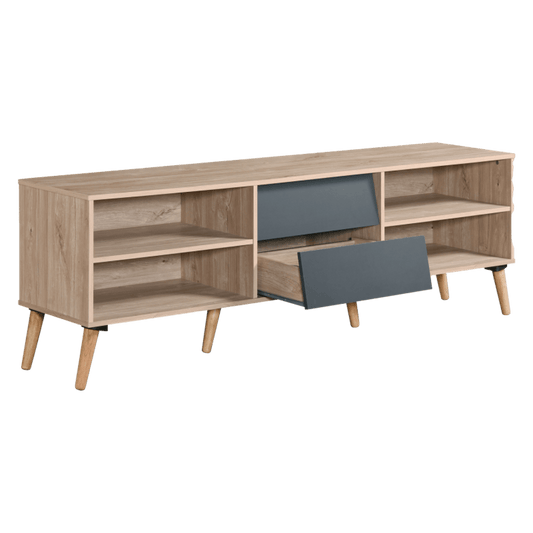 Everfurn Everest Tall TV Stand, 2 Drawers