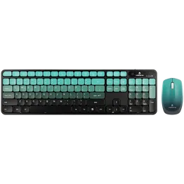Volkano Prism Series Bluetooth Wireless Keyboard and Mouse - Teal