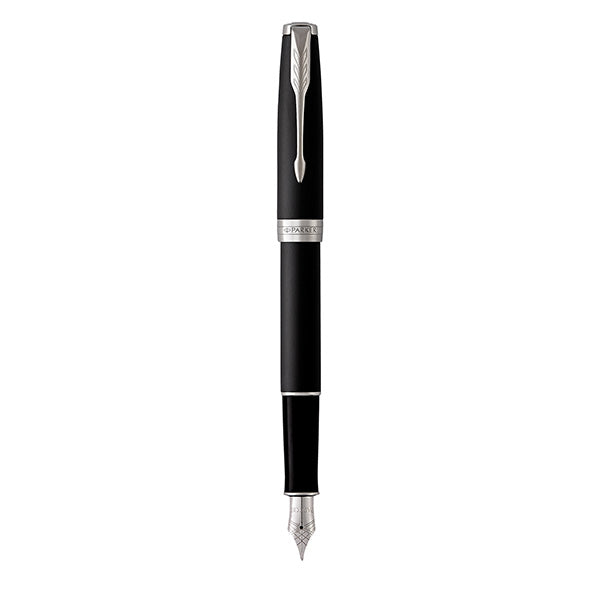 PARKER Sonnet Fountain Pen - Matte Black Chrome Trim