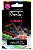 CROXLEY CREATE 8mm Oil Pastels (Box of 12 Assorted Colours)