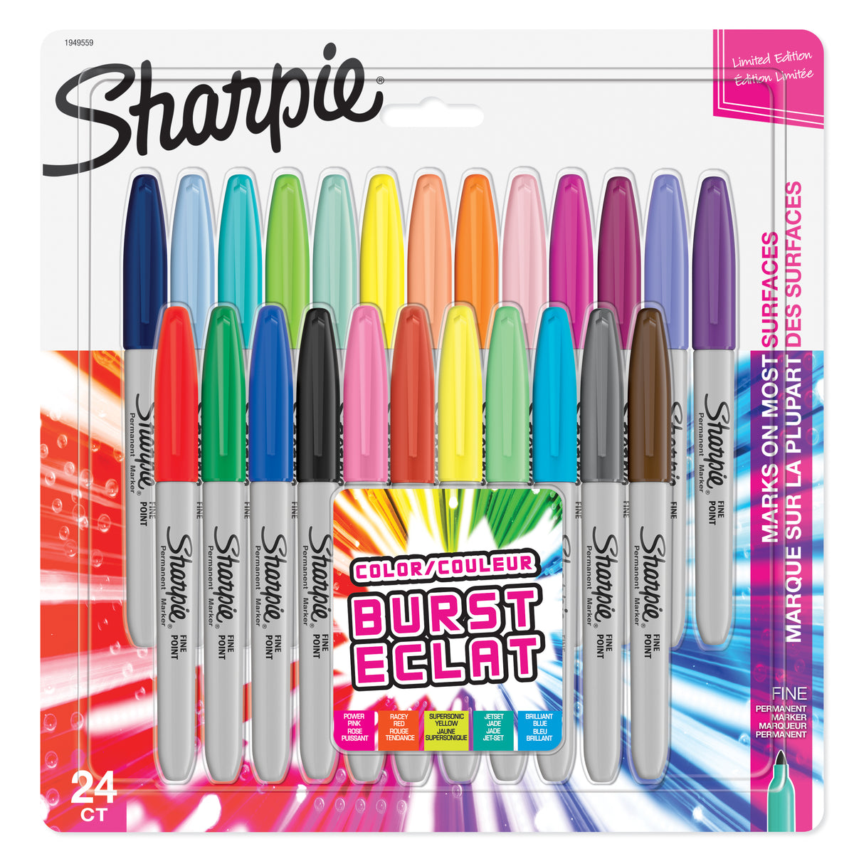 Sharpie Fine Permanent Marker - Assorted 24's