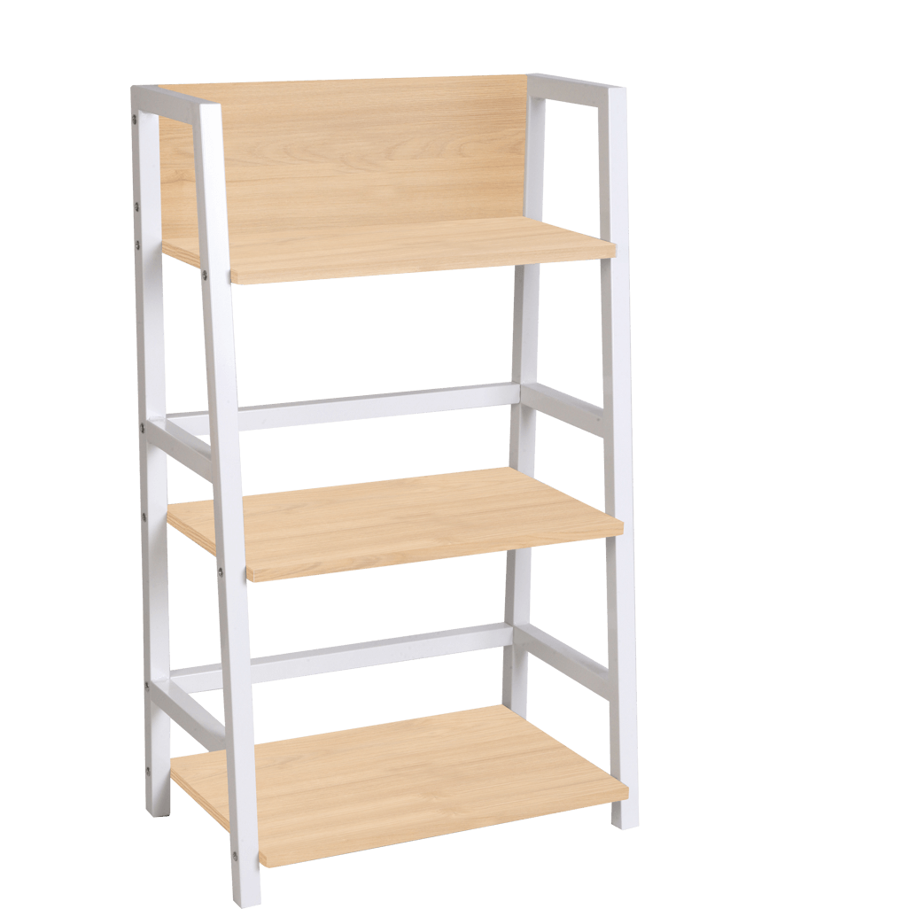 Everfurn Orchid Bookshelf with Powder Coated Steel Frame