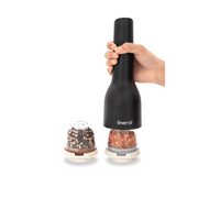 FINAMILL RECHARGEABLE grinder in Midnight Black with interchangeable spice containers for versatile seasoning.