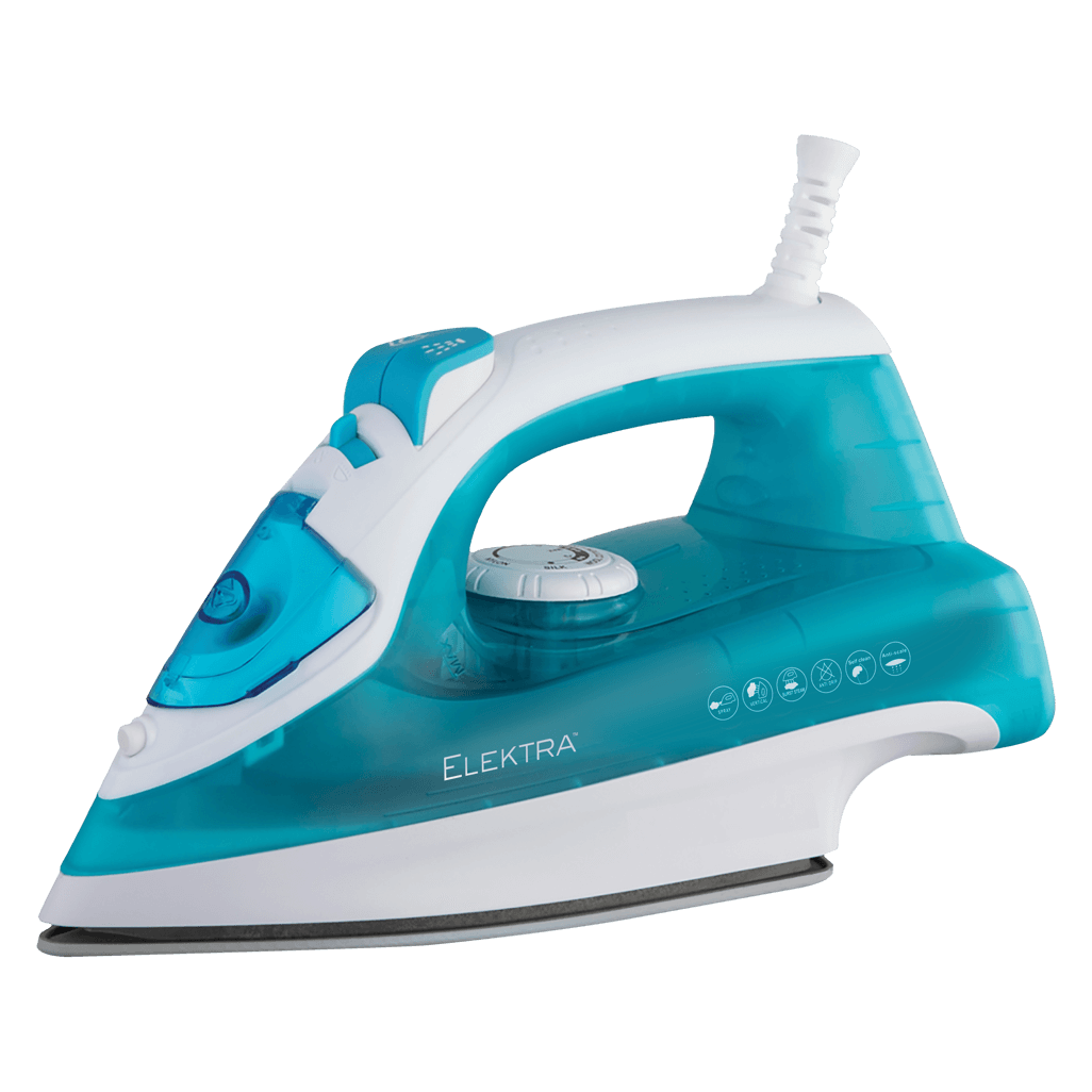 Elektra 2200W Non-Stick Steam Iron with ceramic soleplate and efficient steam functions.