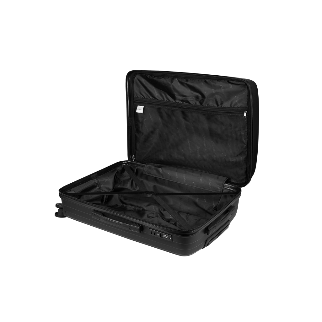 Travelwize Ripple PP 4-Wheel Spinner 65cm Luggage Black
