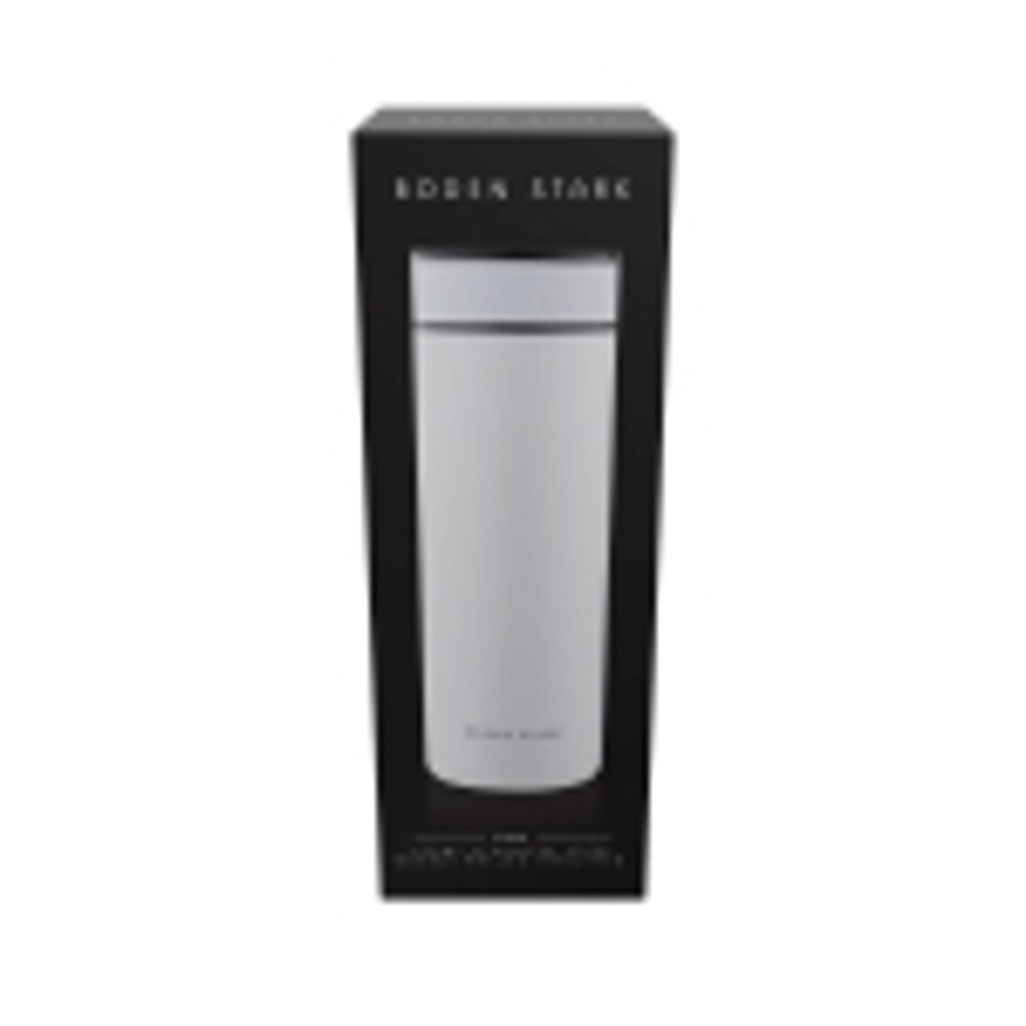 Boden Stark 650ml double walled flask in grey packaging, ideal for keeping beverages hot or cold.
