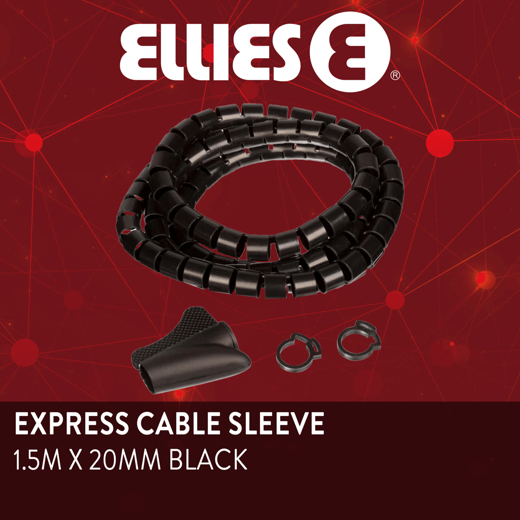 EXPRESS CABLE SLEEVE 1.5M X 20MM BLACK