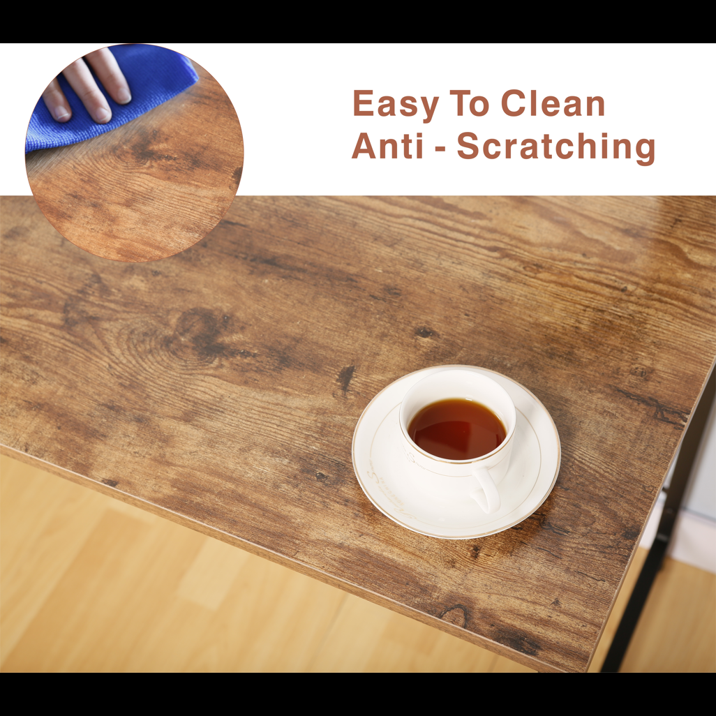 Everfurn Anthony L Shaped Work Desk, Corner Desk,Steel Frame