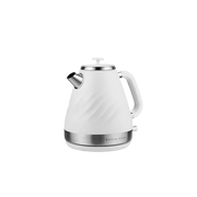 Boden Stark 1.7L White Stainless Steel Kettle with modern design and stainless steel accents.