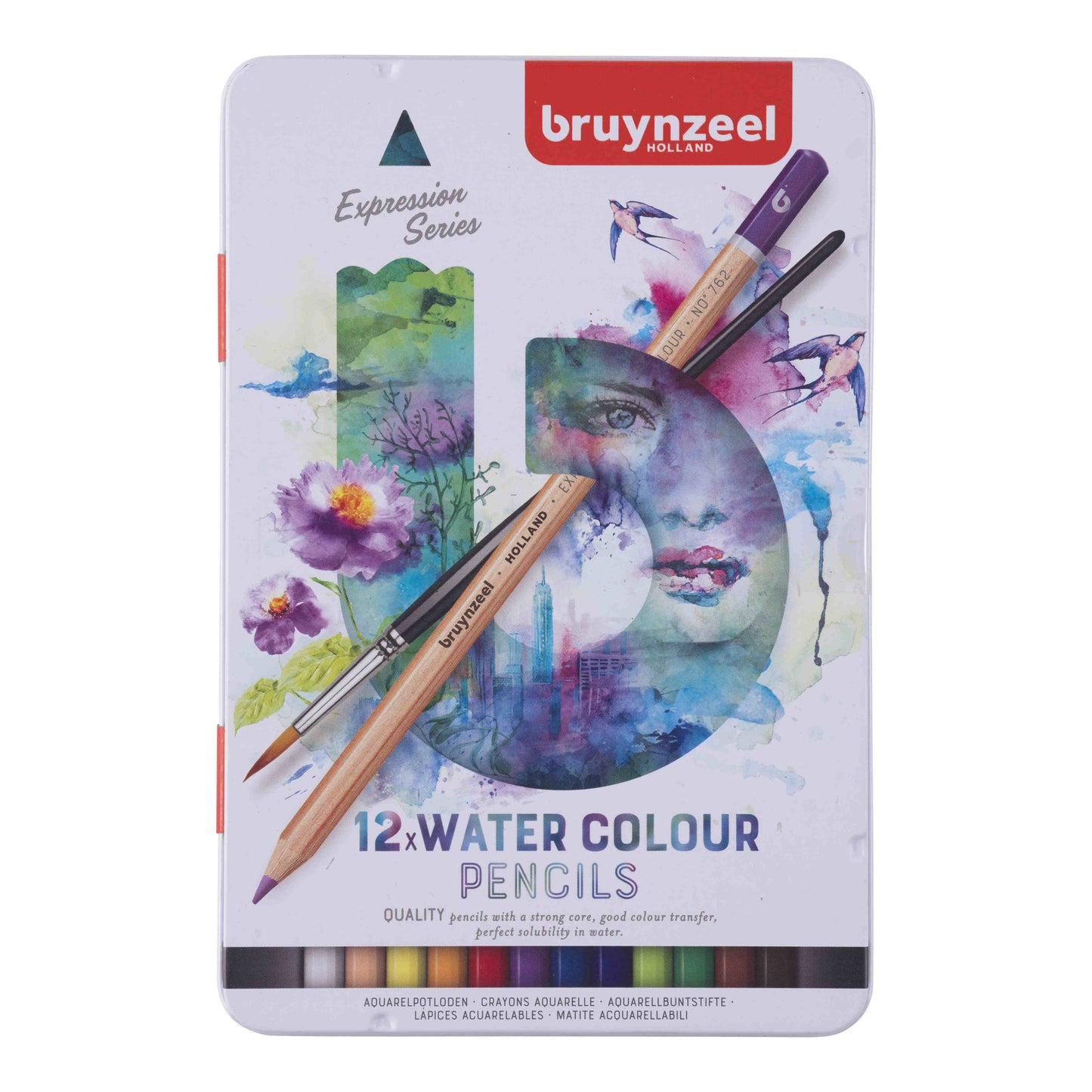 ROYAL TALENS BRUYNZEEL Expression Aquarelle Pencils Tin 12