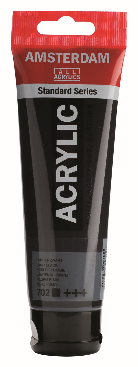 ROYAL TALENS AMSTERDAM Acrylic Colour - 120ml Tube (Lamp Black)
