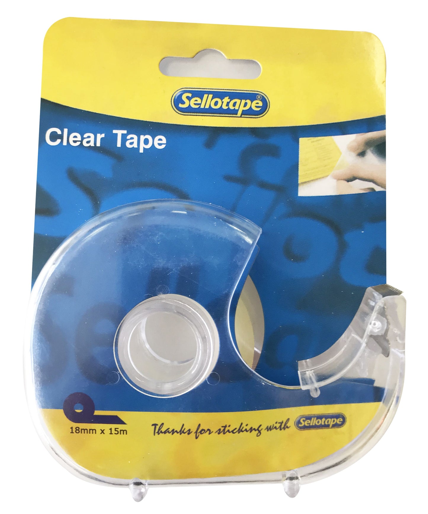 SELLOTAPE Clear + Dispenser 18mmx15m Carded