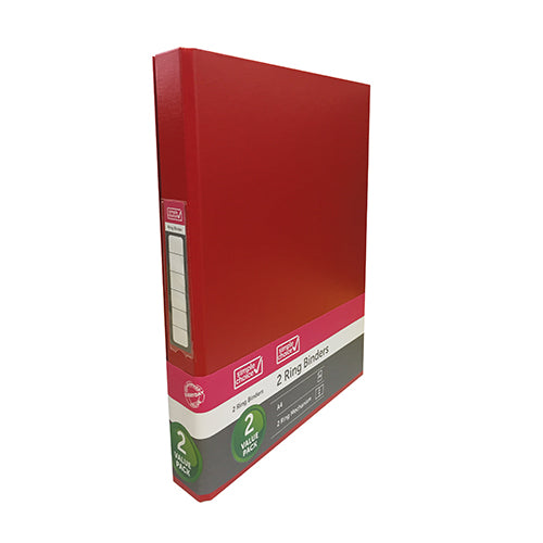 CROXLEY JD1320  A4 Board/Polypropylene 25mm 2 Round Ring Binder Red