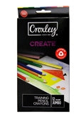 CROXLEY CREATE Triangular Pencil Crayons (Wallet of 12 Assorted Colours)
