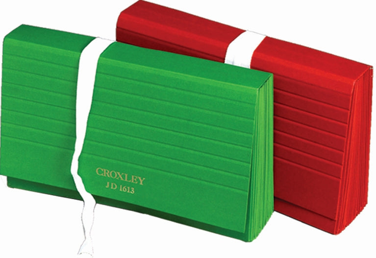 CROXLEY JD1613 Concertina File Cloth 16 Compartment A-Z Blue Each