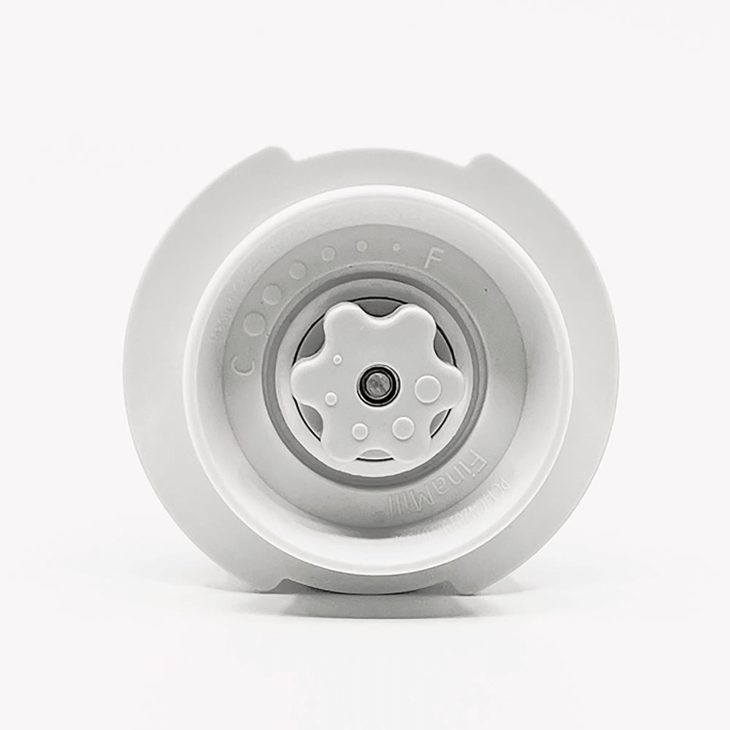 FinaPod Pro Plus - Compact white accessory with adjustable knob for precise control and functionality.