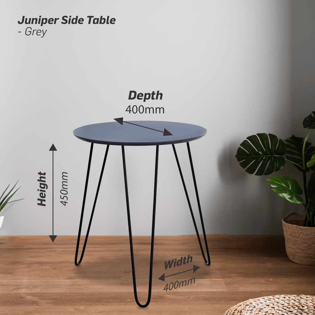 Everfurn Juniper Coffee Table - Grey and Black Frame