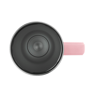 Top view of the Boden Stark 1200ml Travel Mug in pink, showcasing its sleek design and curved interior.