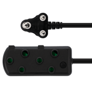 Ellies Side by Side Heavy Duty 20M Extension Lead with multiple sockets and black power cord.