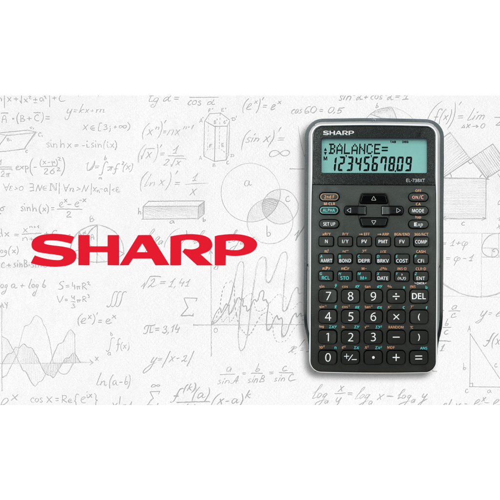 Sharp EL-738 XTB - Advanced Financial Calculator NEW DESIGN