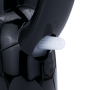 Close-up of the ELEKTRA cordless kettle's manual opening lid, showcasing its black plastic housing and easy-access design.