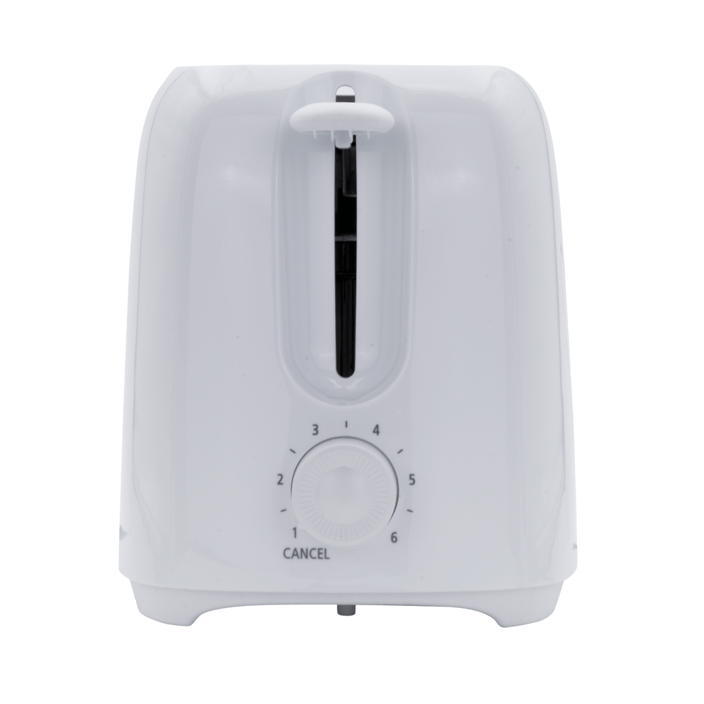 ELEKTRA Basic 700W toaster in white with 6 level browning control for customized toasting.