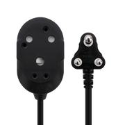 Ellies Back to Back Light Duty Extension Lead-20M with black plug and socket, ideal for light electrical connections.