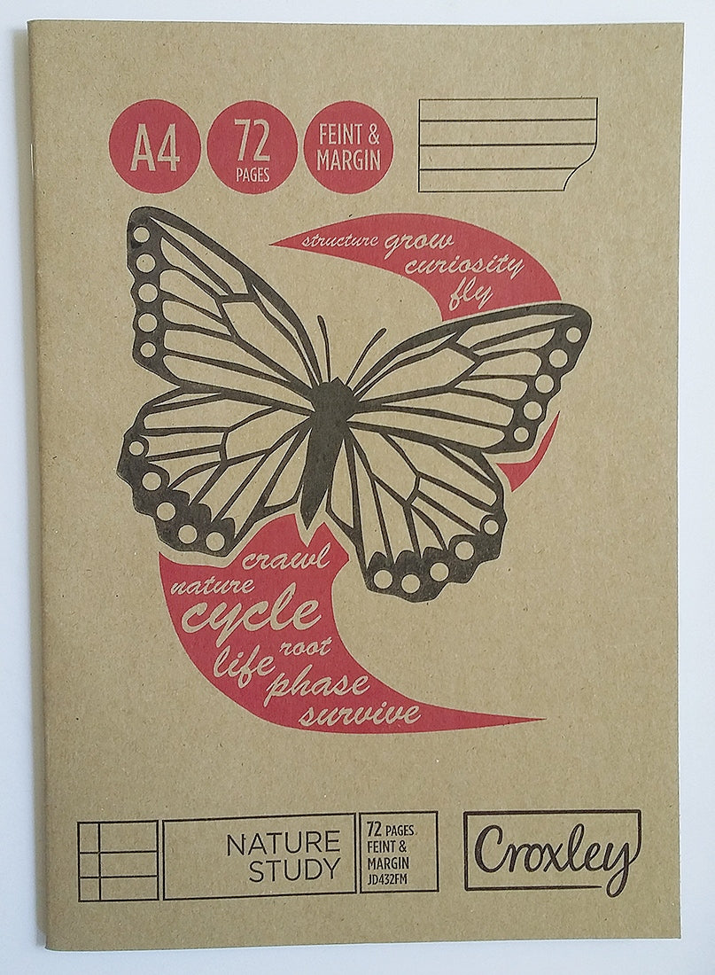 CROXLEY JD432 A4 72Page Feint & Margin Nature Study Pack of 10