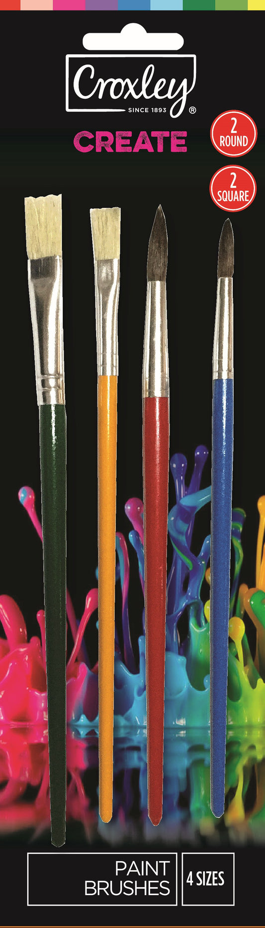 CROXLEY CREATE Beginners Paintbrush 4 Piece Set