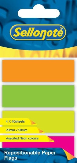 SELLO-NOTE Index 50x20mm Assorted Neon Each