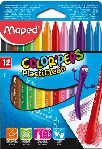 MAPED Plastic Crayons Color'Peps Triangular 12's