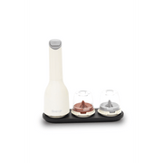 FINAMILL battery-operated grinder in soft cream with two interchangeable cups for spices.