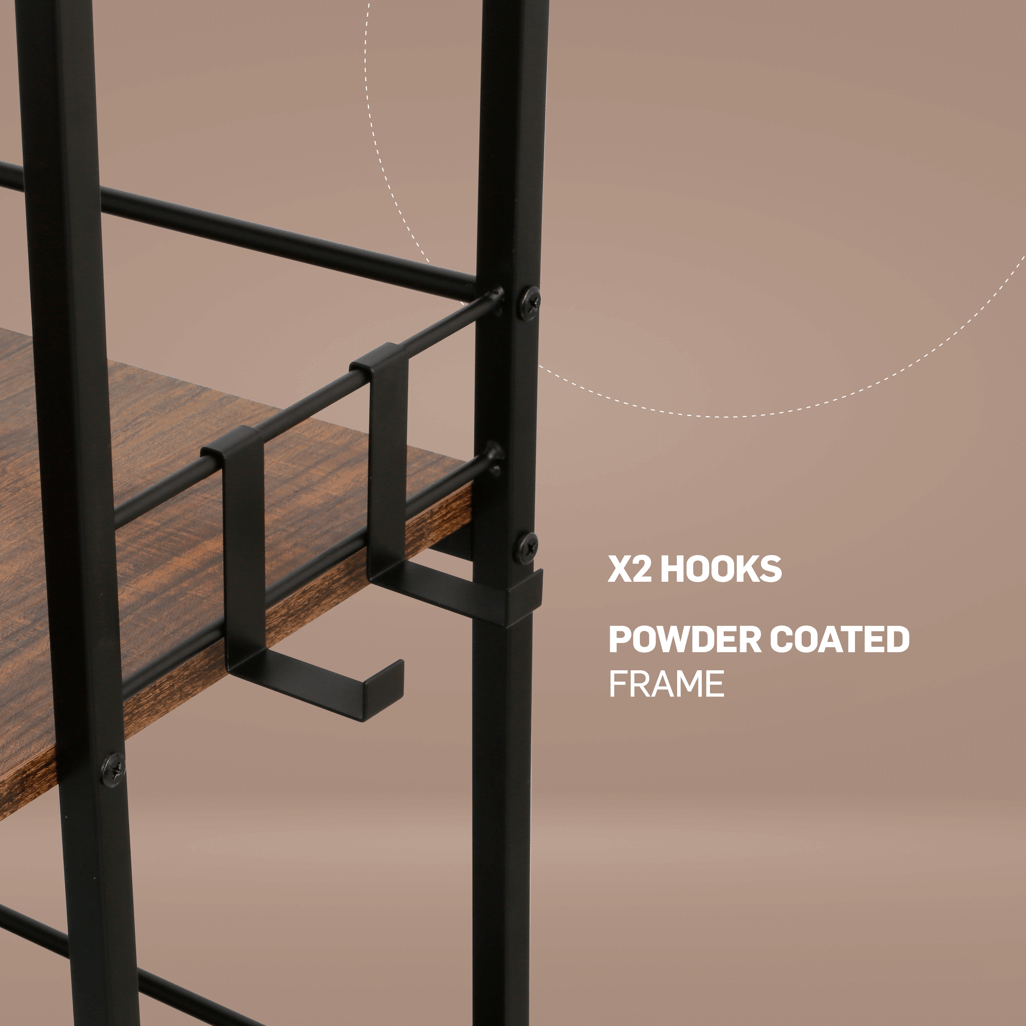 Everfurn Regal Desk Dark Oak