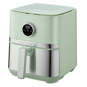 Boden Stark 5.0L Digital Air Fryer in green, showcasing its sleek design and digital display, ideal for healthy cooking.