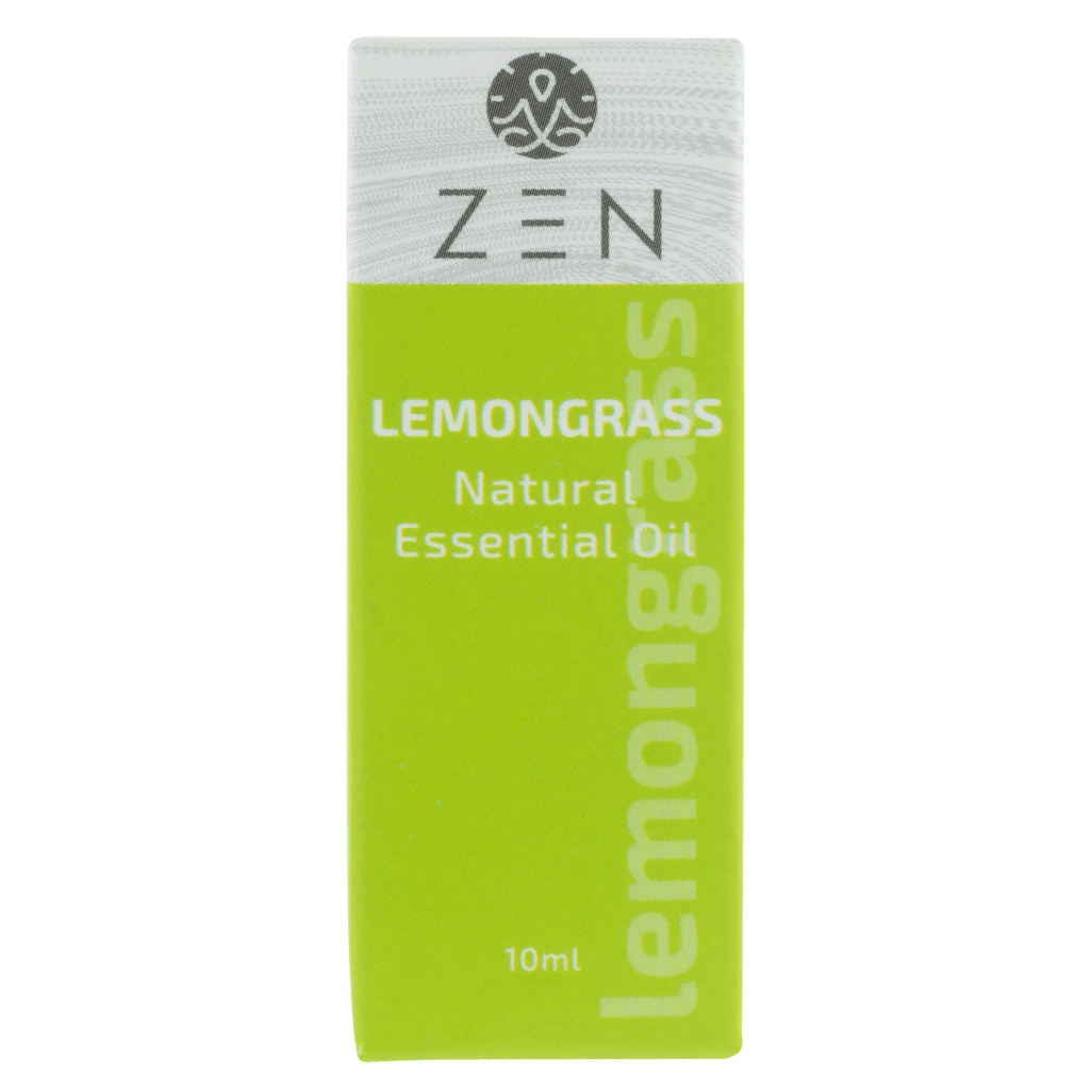 Zen Lemongrass essential oil 10ml bottle, promoting relaxation with soothing aroma, compatible with Zen diffusers.